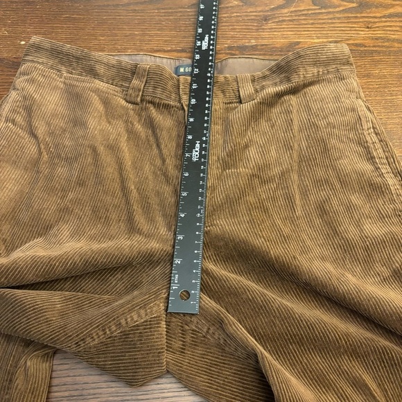 M. Gordon Men’s Vintage Corduroy Pleated Pants W34 L34 Bear Brown 5 Pockets NWT - Picture 10 of 16